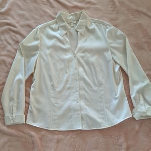 White button-down women's shirt